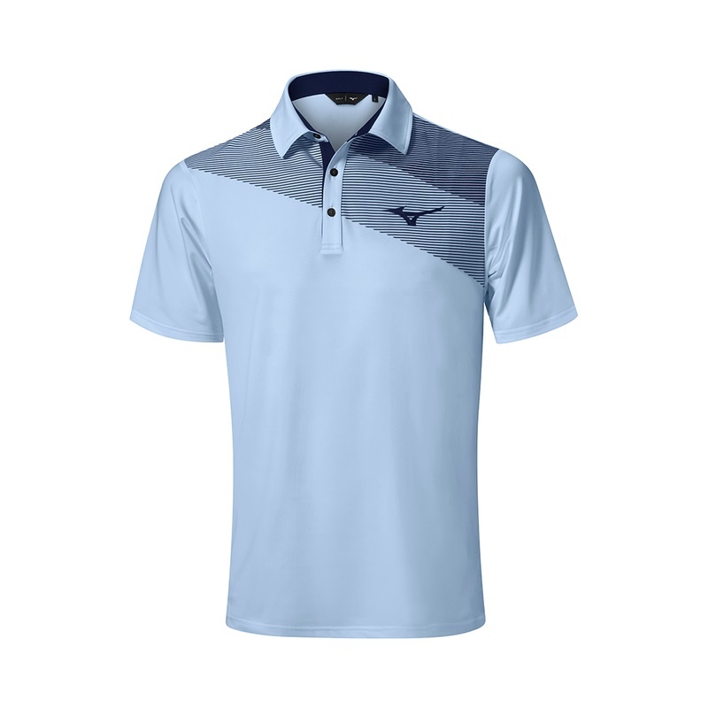 Blue Men\'s Mizuno Elite Fade Polo | STF921345