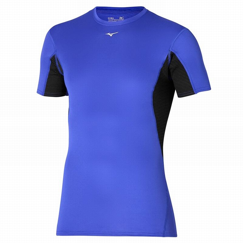 Blue Men\'s Mizuno Mid Weight-light Tee T Shirts | ZPR826714