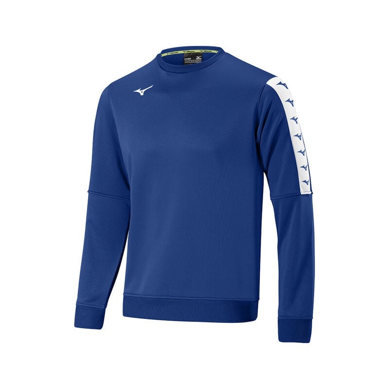 Blue Men\'s Mizuno Nara Trn Swt Tops | JSO964150