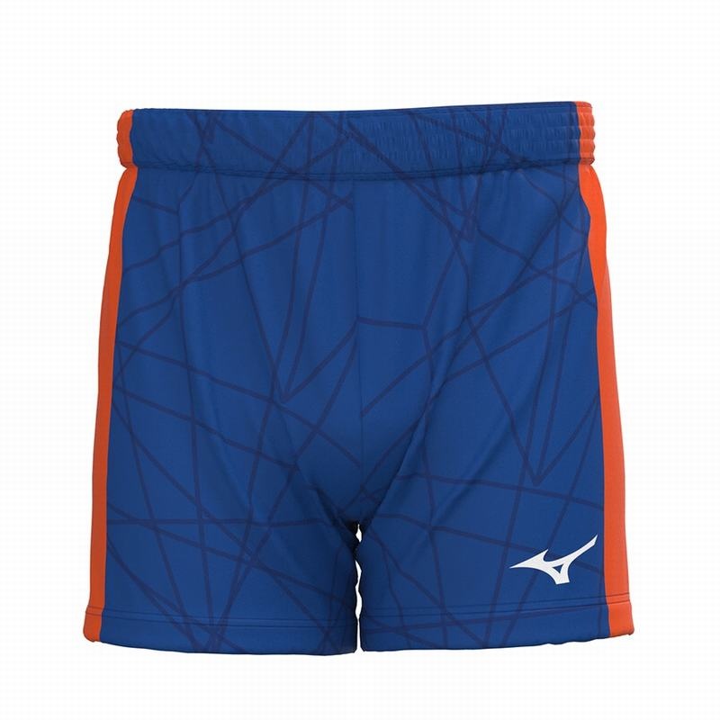 Blue Men\'s Mizuno Nevobo Match Shorts | IGE670215