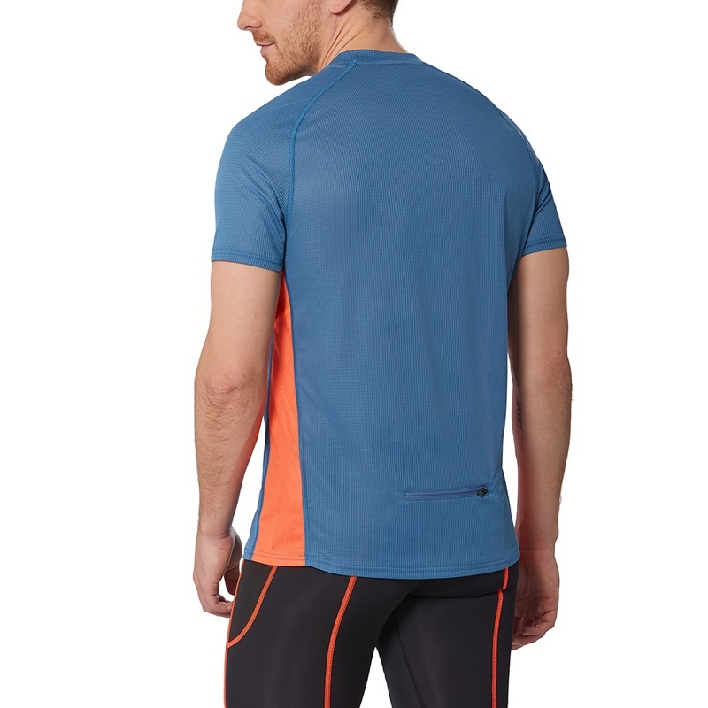 Blue Men's Mizuno Trail Dryaeroflow HZ Tee T Shirts | TXJ851672