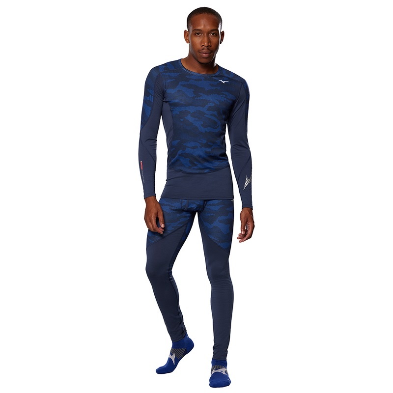 Blue Men's Mizuno Virtual Body G3 Crew Tops | LKB837415