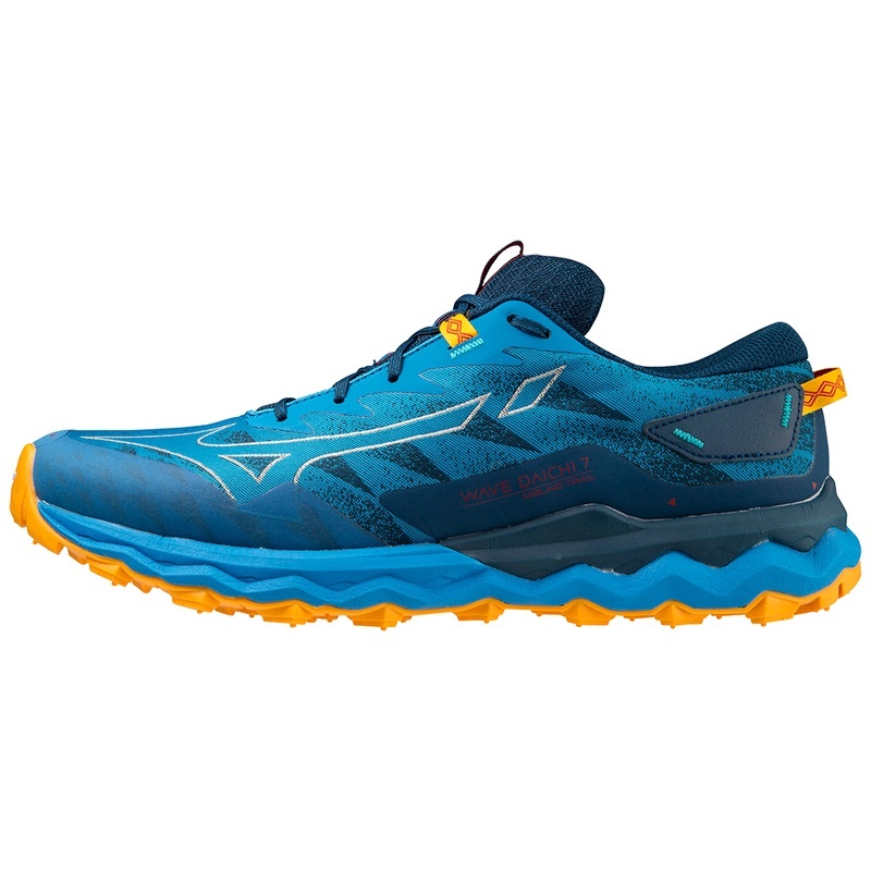 Blue Men\'s Mizuno Wave Daichi 7 Trail Running Shoes | LQF784025