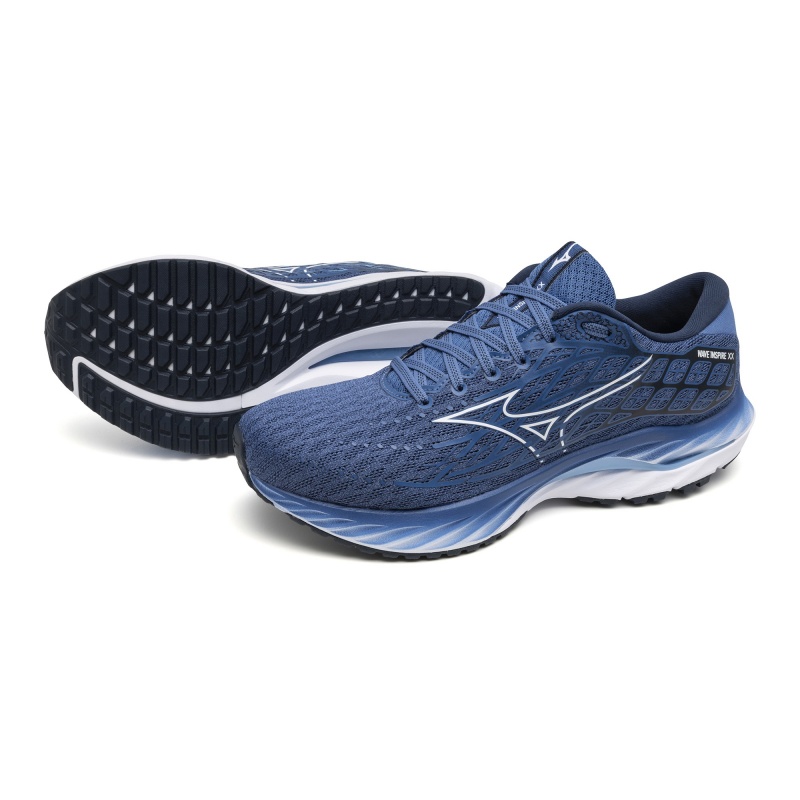 Blue Men's Mizuno Wave Inspire 20 Running Shoes | QZR263857