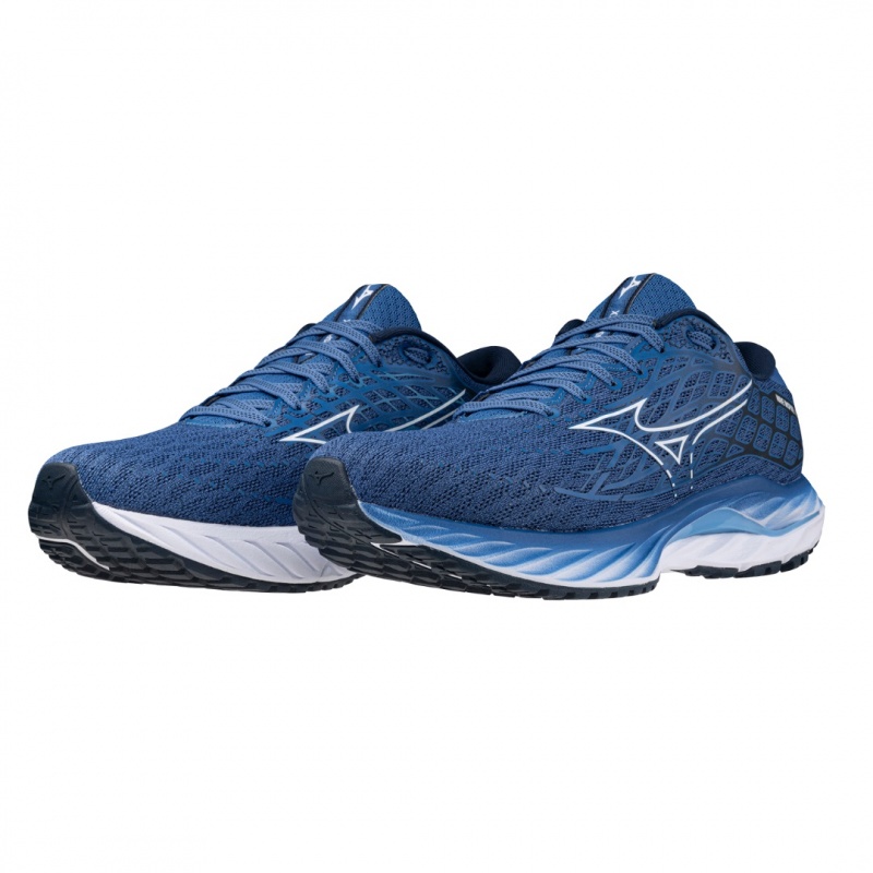 Blue Men's Mizuno Wave Inspire 20 Running Shoes | QZR263857