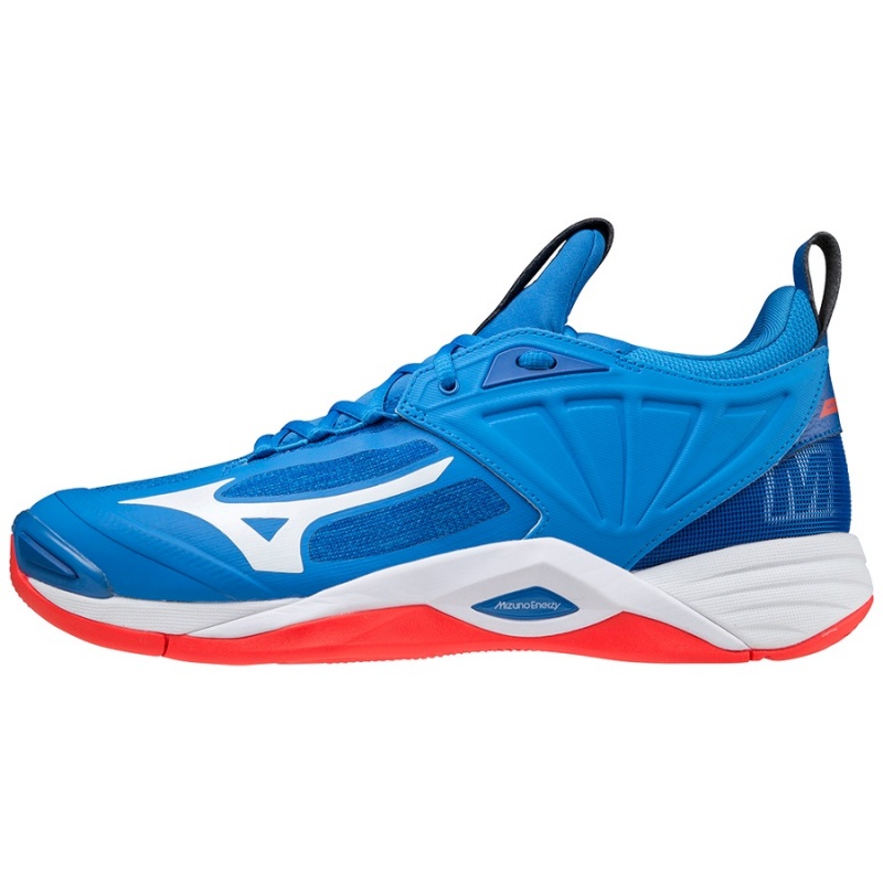 Blue Men\'s Mizuno Wave Momentum 2 Volleyball Shoes | EBA375964