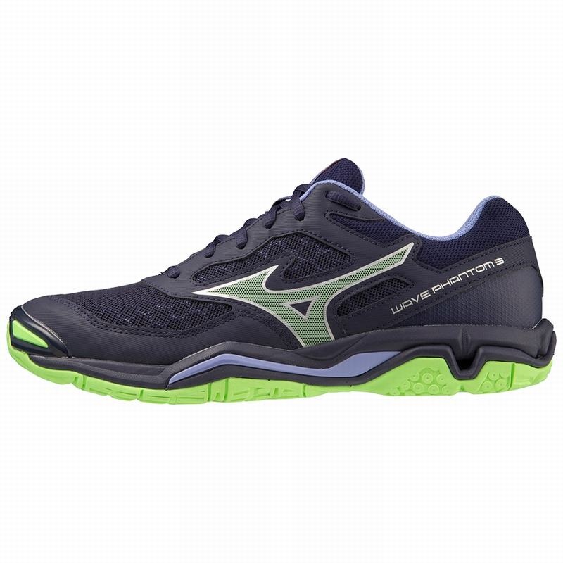 Blue Men\'s Mizuno Wave Phantom 3 Handball Shoes | TOC719562