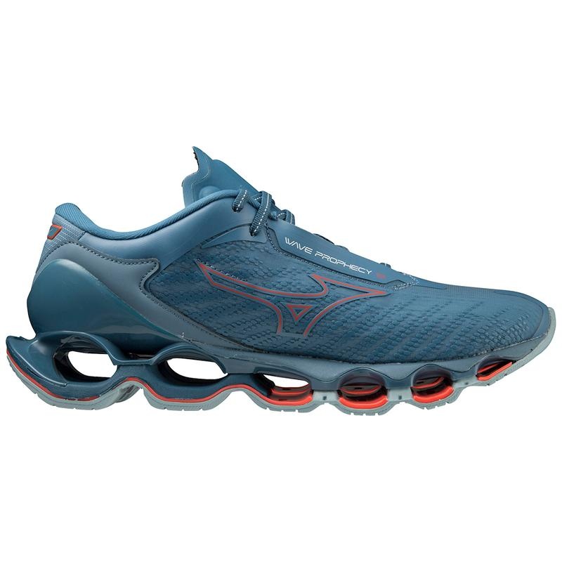 Blue Men's Mizuno Wave Prophecy 12 Running Shoes | DZP351468