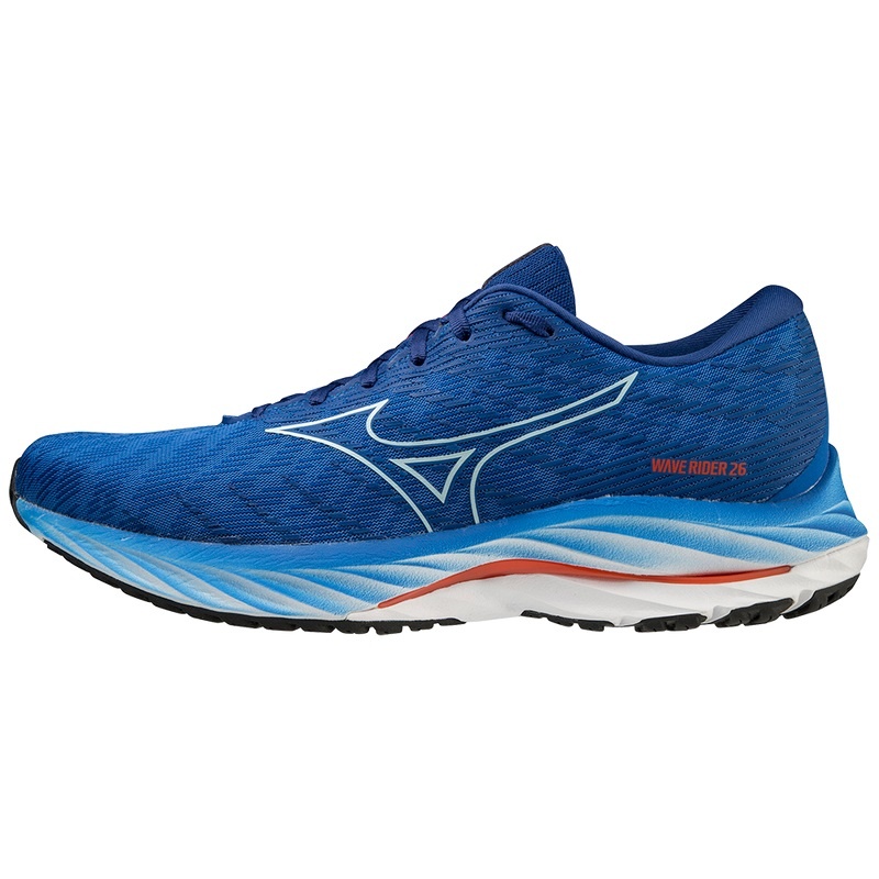 Blue Men\'s Mizuno Wave Rider 26 Running Shoes | RDJ759103