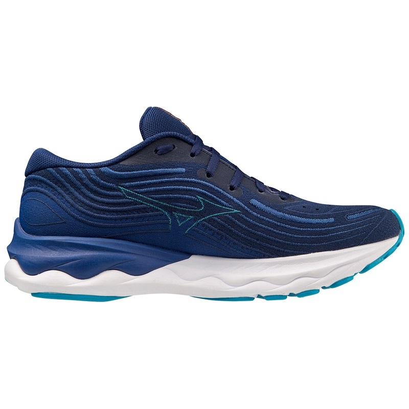 Blue Men's Mizuno Wave Skyrise 4 Running Shoes | IOA598720