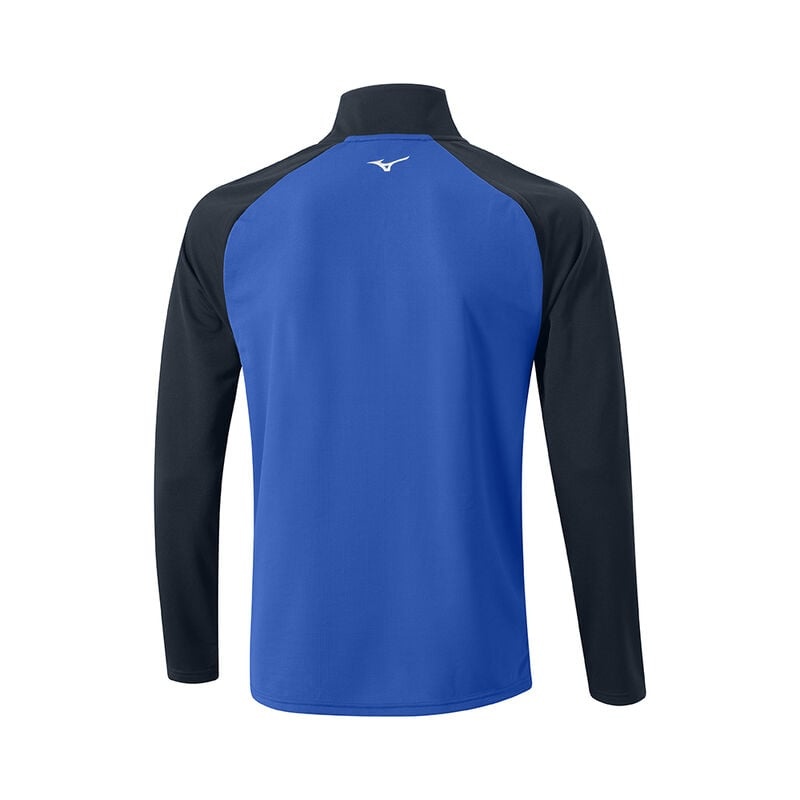 Blue Men's Mizuno Winter Breeze Bloc 1/4 Zip Tops | CSF160352