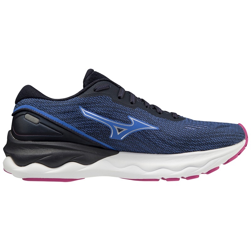 Blue Navy Women's Mizuno Wave Skyrise 3 Running Shoes | VYL326794