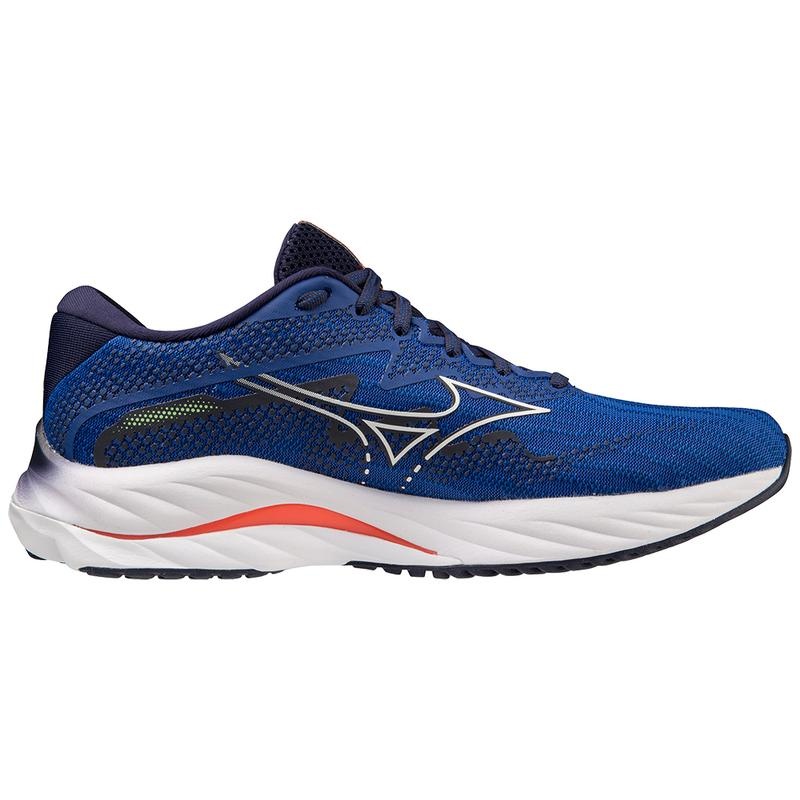 Blue White Men's Mizuno Wave Rider 27 Running Shoes | EBQ054268