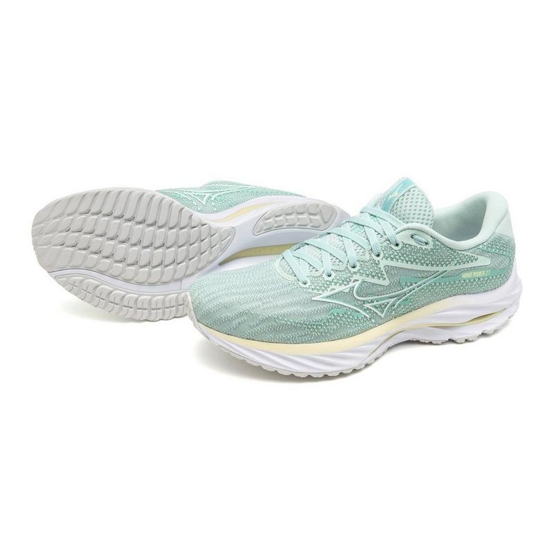 Blue White Women's Mizuno Wave Rider 27 Running Shoes | YBP946853