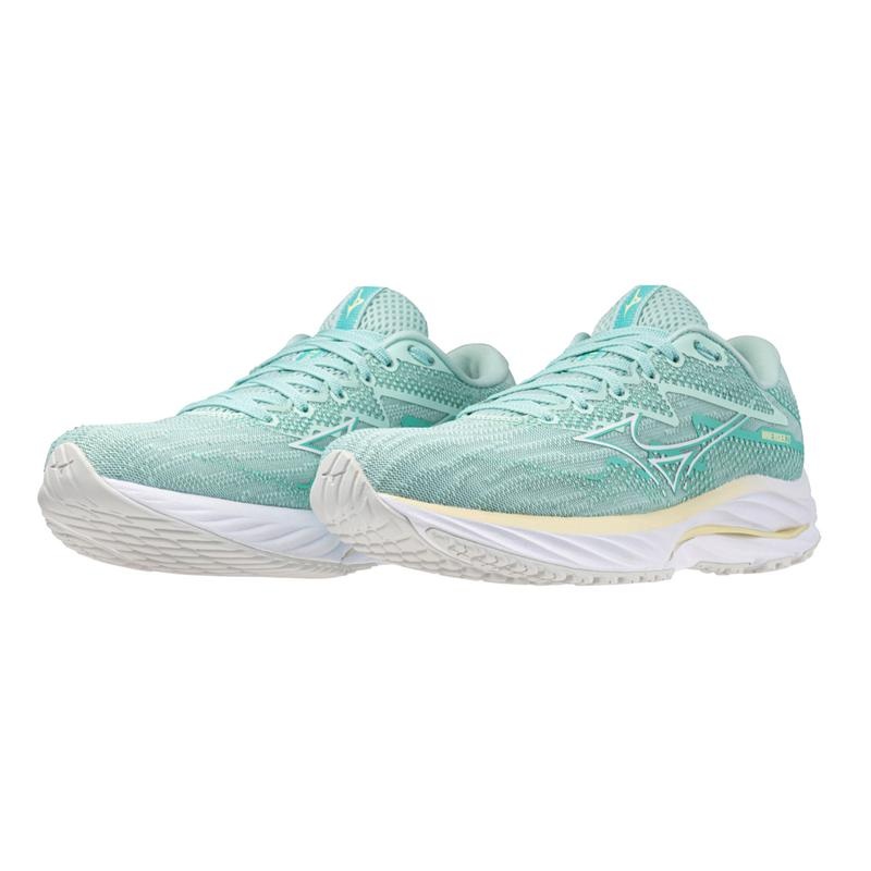 Blue White Women's Mizuno Wave Rider 27 Running Shoes | YBP946853