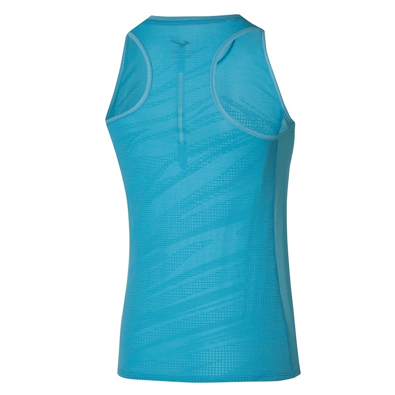 Blue Women's Mizuno Aero Tanks | CIY654870