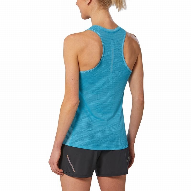 Blue Women's Mizuno Aero Tanks | CIY654870