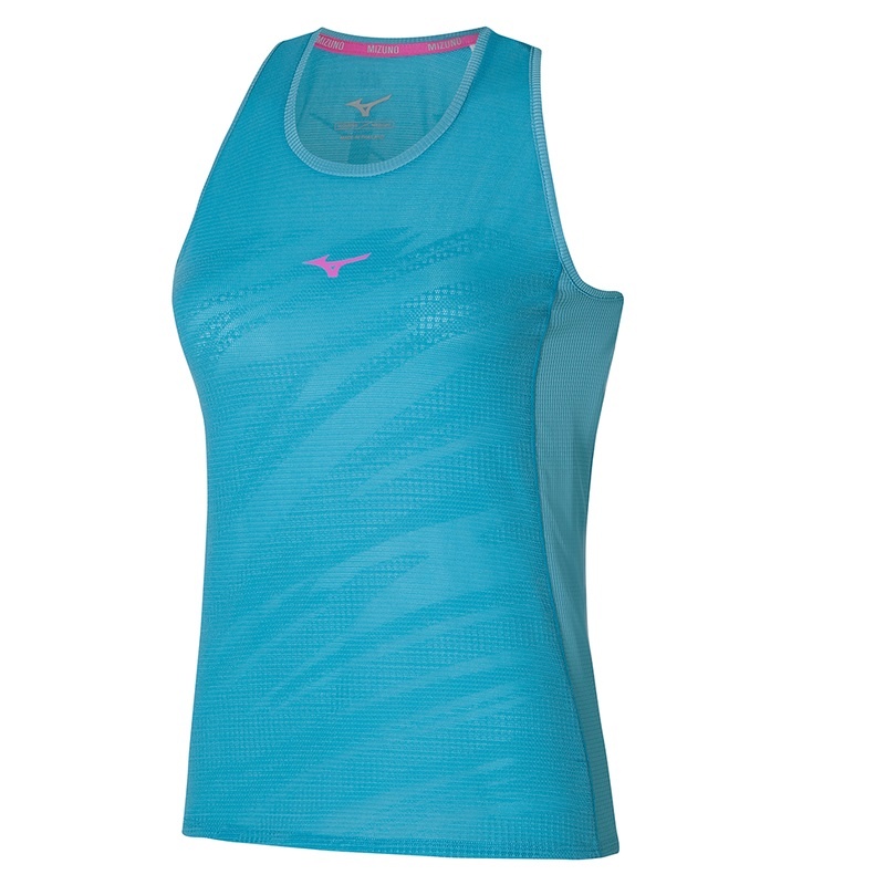 Blue Women\'s Mizuno Aero Tanks | CIY654870