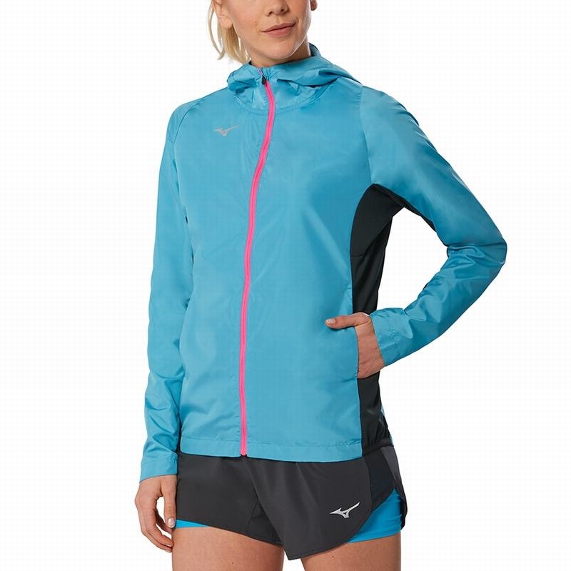 Blue Women's Mizuno Alpha Jackets | DVQ207461