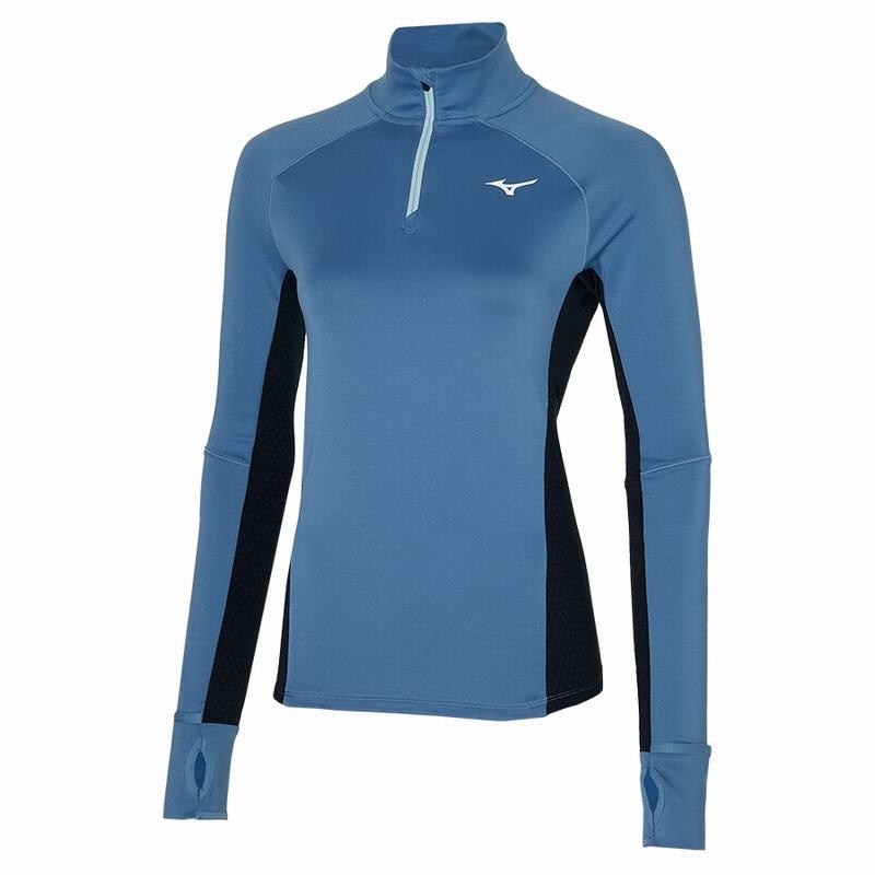 Blue Women\'s Mizuno Warmalite HZ Tops | PBA180624