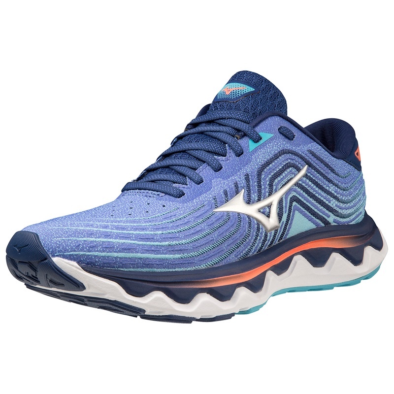 Blue Women's Mizuno Wave Horizon 6 Running Shoes | DSX679234