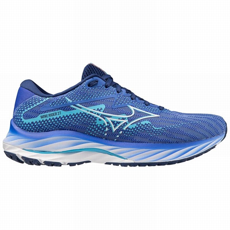 Blue Women's Mizuno Wave Rider 27 Running Shoes | BPL971348