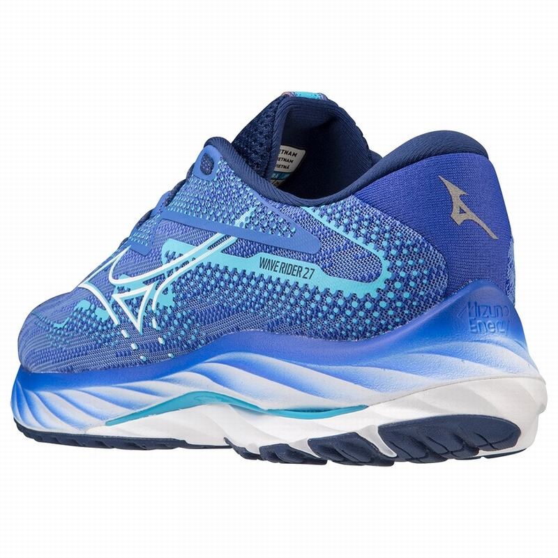 Blue Women's Mizuno Wave Rider 27 Running Shoes | BPL971348