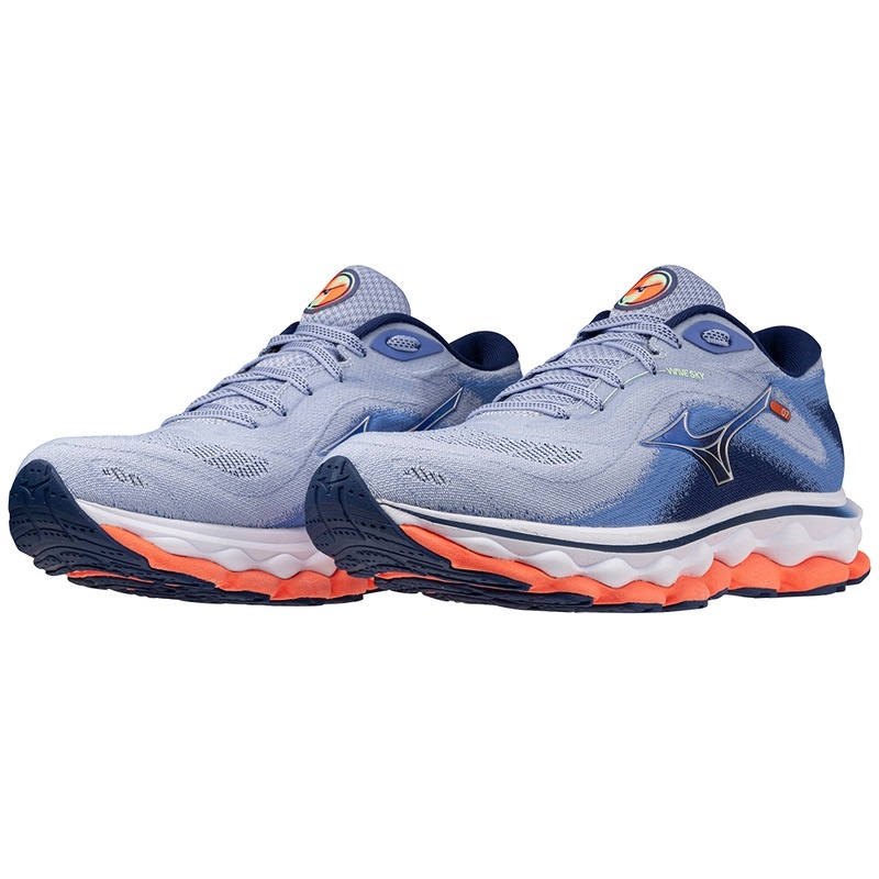 Blue Women's Mizuno Wave Sky 7 Running Shoes | HGK132057