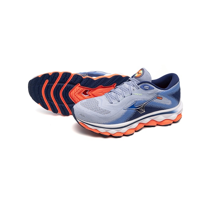 Blue Women's Mizuno Wave Sky 7 Running Shoes | HGK132057