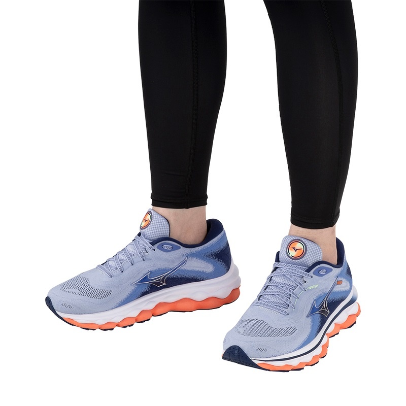 Blue Women's Mizuno Wave Sky 7 Running Shoes | HGK132057