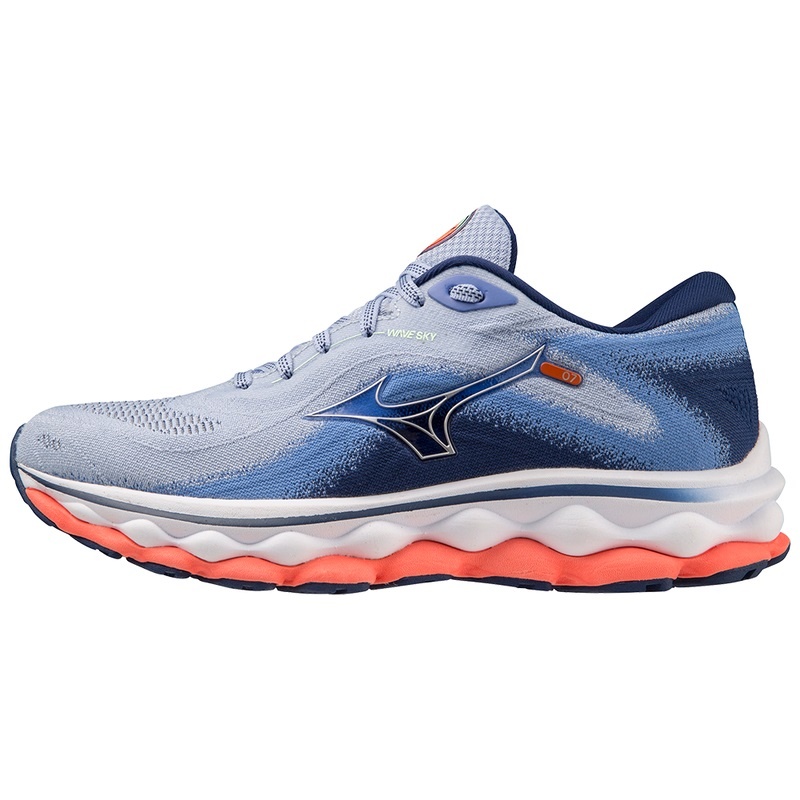 Blue Women\'s Mizuno Wave Sky 7 Running Shoes | HGK132057