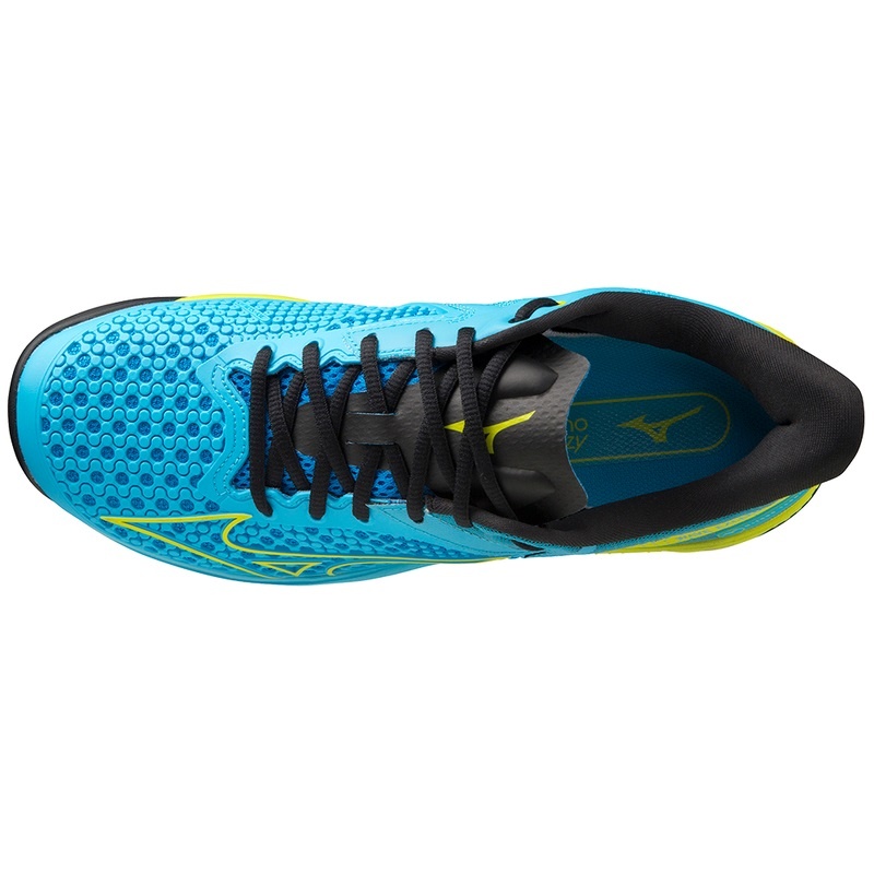 Blue Yellow Men's Mizuno Wave Exceed Tour 5 AC Tennis Shoes | TOS156803