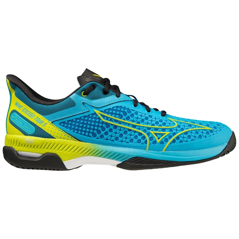 Blue Yellow Women's Mizuno Wave Exceed Tour 5 AC Tennis Shoes | VQB672590