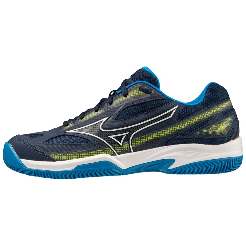 Blue / Blue Men\'s Mizuno Break Shot 4 CC Tennis Shoes | DVR782096