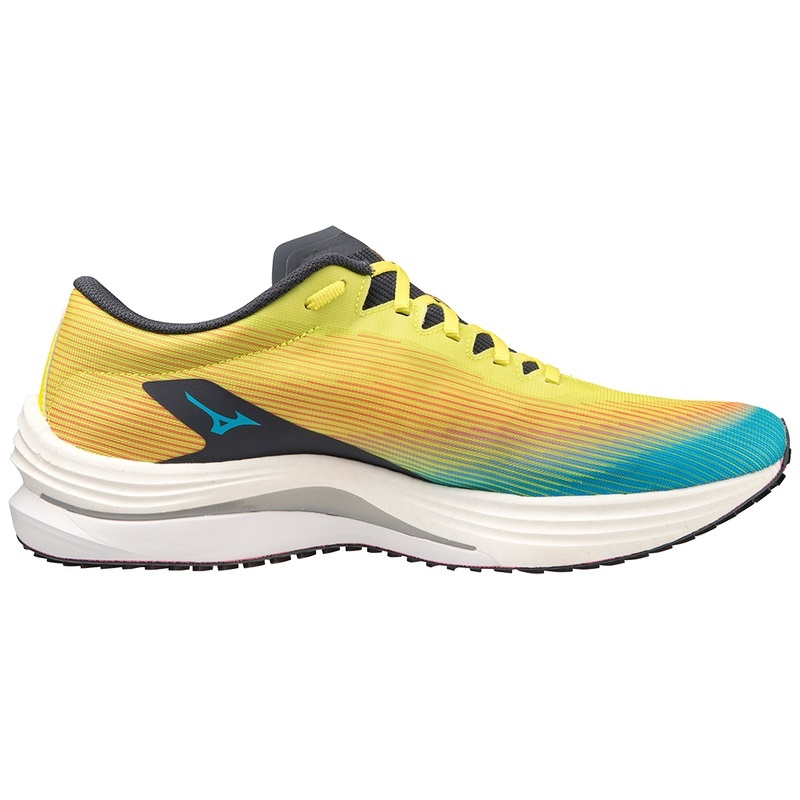 Blue / Blue Men's Mizuno Wave Rebellion Flash Running Shoes | UDG908154