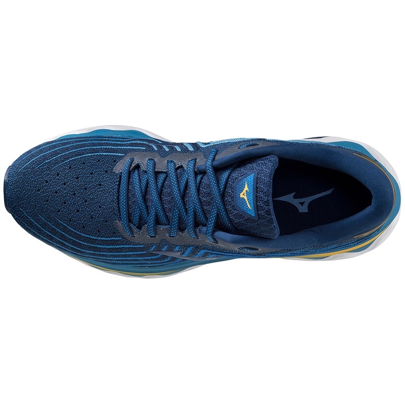 Blue / Blue / Blue Men's Mizuno Wave Horizon 6 Running Shoes | VFH519206