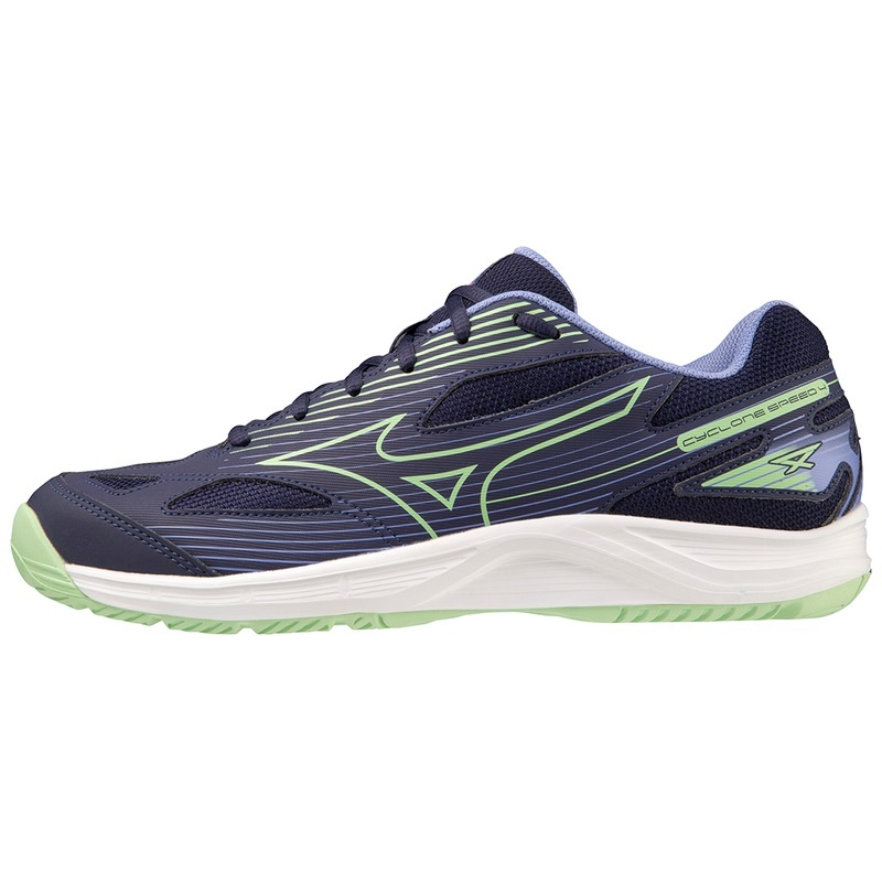 Blue / Green Men\'s Mizuno Cyclone Speed 4 Volleyball Shoes | KYC429068