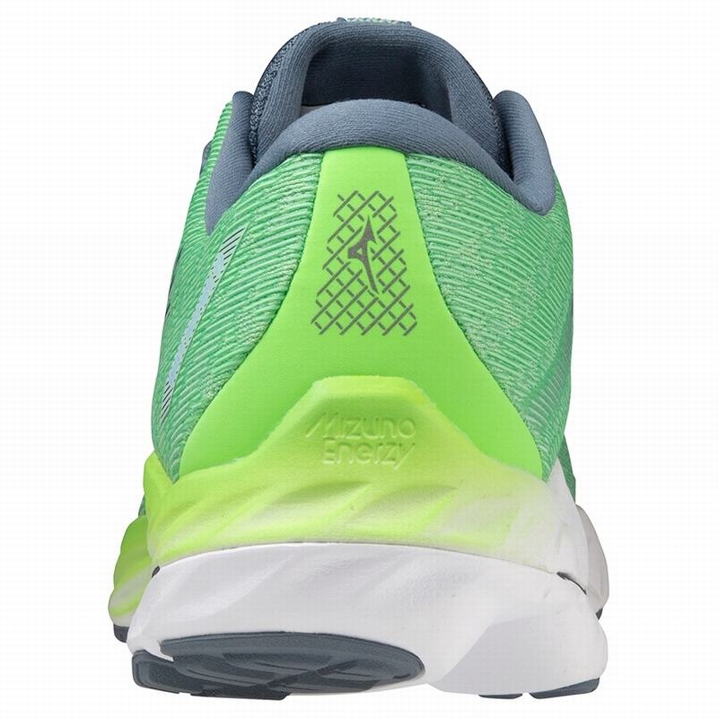 Blue / Green Men's Mizuno Wave Inspire 19 Running Shoes | TEW320874