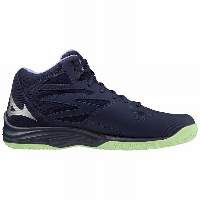 Blue / Green Women's Mizuno Thunder Blade Z Mid Volleyball Shoes | ITY839167