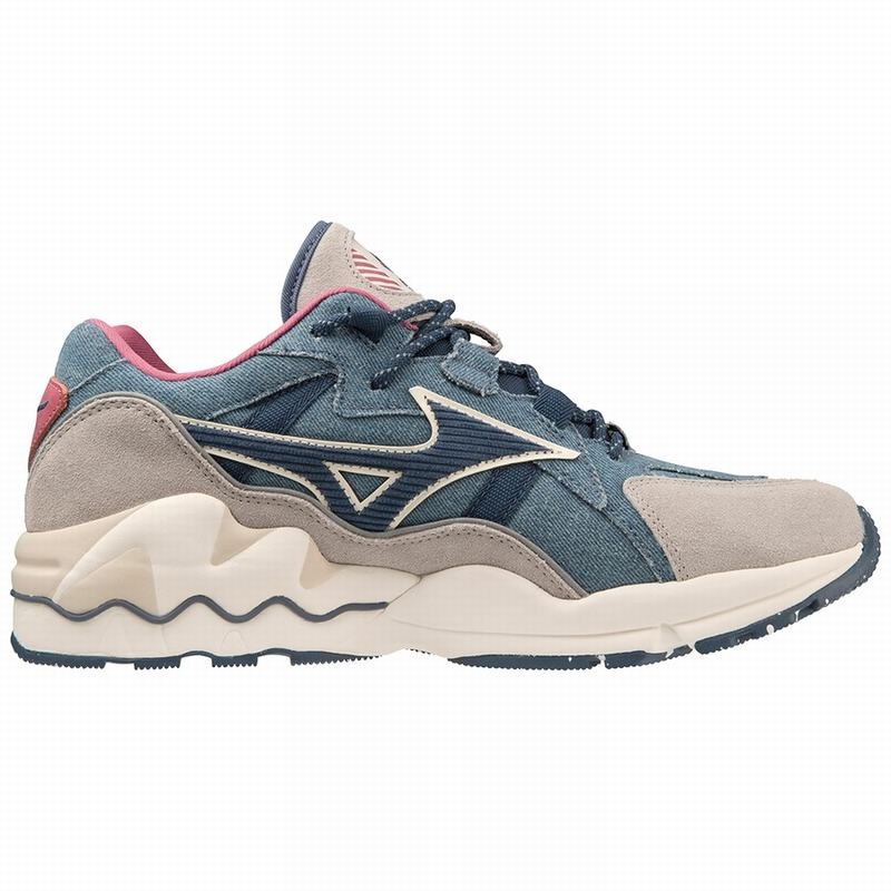 Blue / Grey Women's Mizuno Wave Rider 1 Sneakers | RIC684715