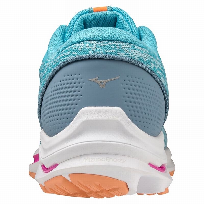 Blue / Silver / Light Orange Women's Mizuno Wave Kizuna 3 Running Shoes | ISL456172