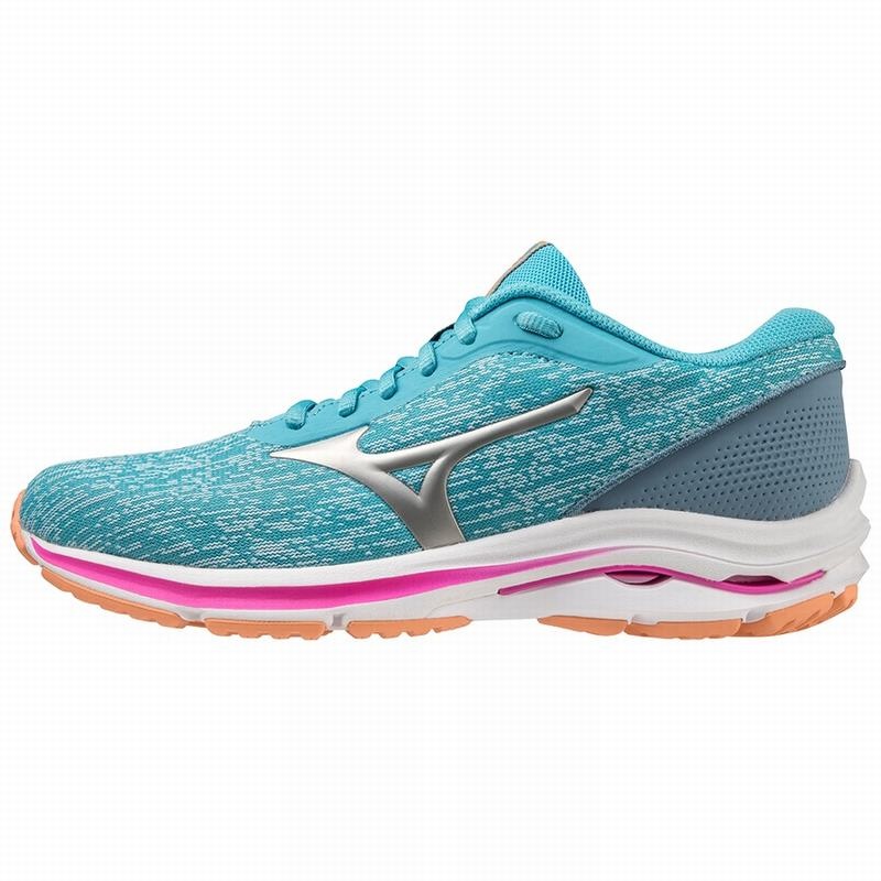 Blue / Silver / Light Orange Women\'s Mizuno Wave Kizuna 3 Running Shoes | ISL456172