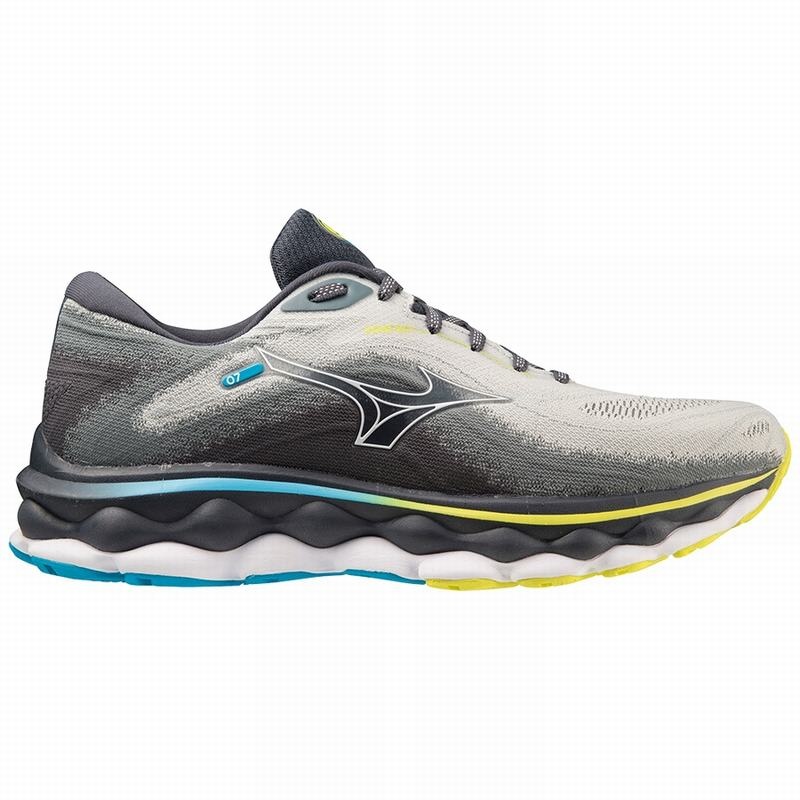 Blue / White Men's Mizuno Wave Sky 7 Running Shoes | HNR789641