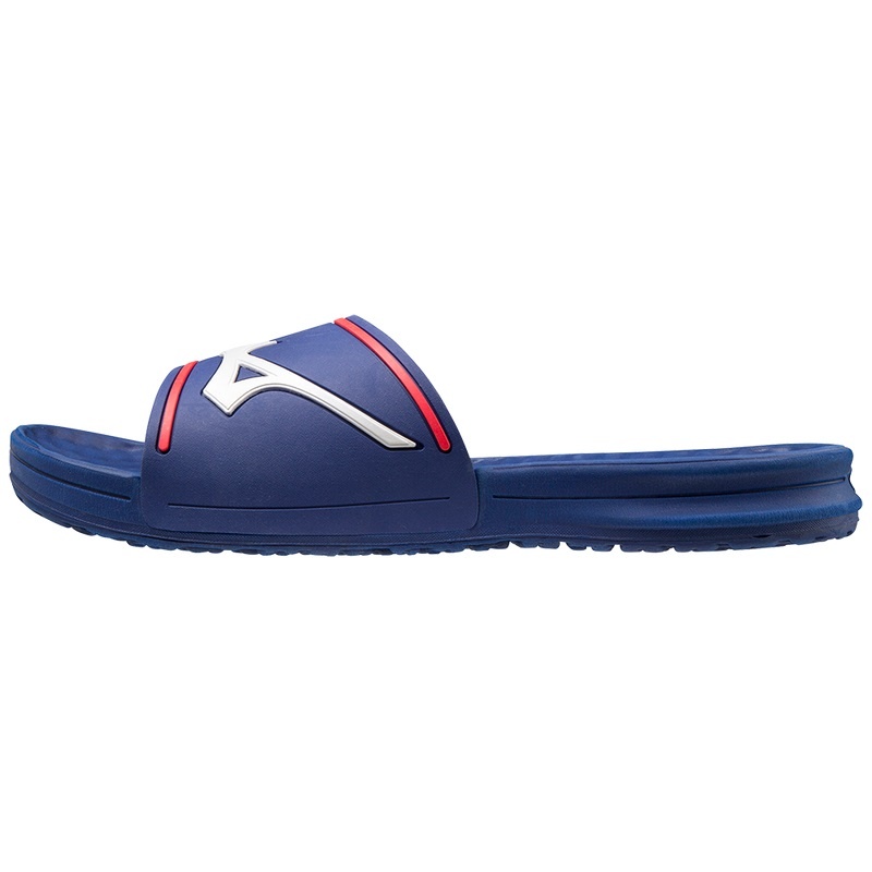 Blue / White / Pink Men's Mizuno Relax Slide 2 Slides | KNX152369