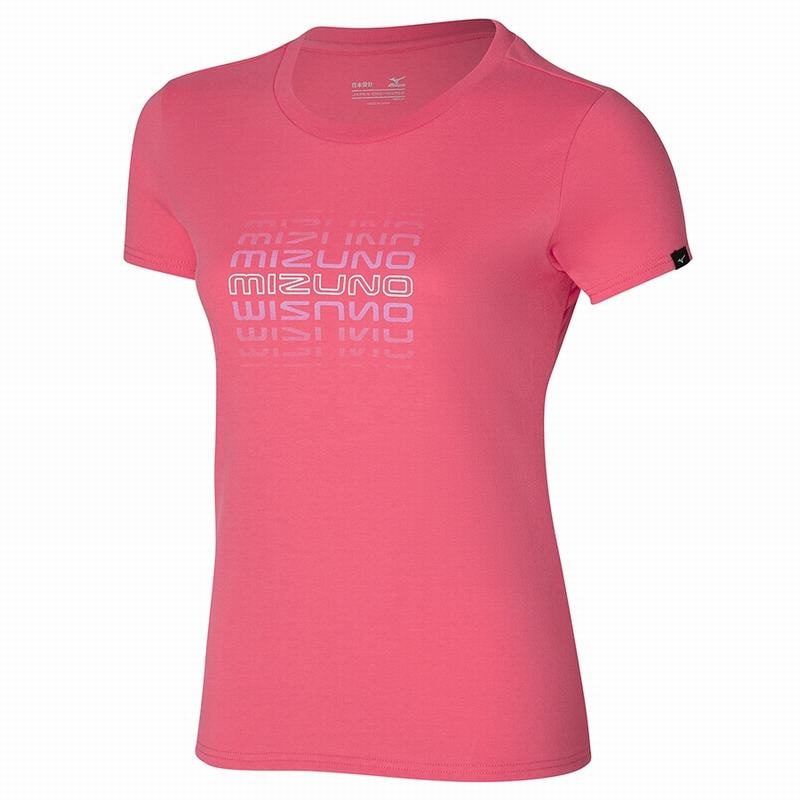 Coral Women\'s Mizuno Athletics Mizuno Tee T Shirts | RCG045826