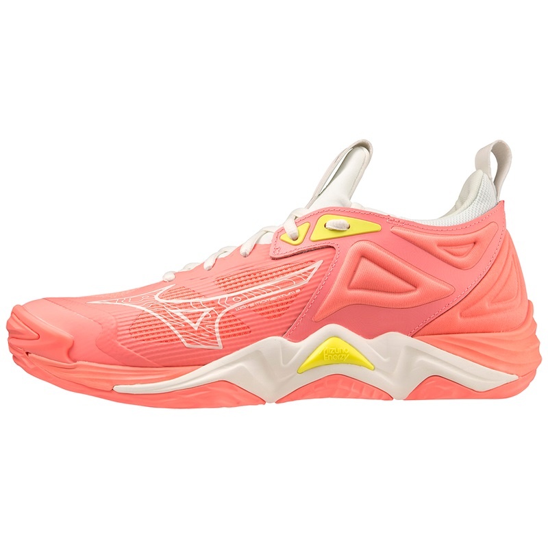 Coral / Black Women\'s Mizuno Wave Momentum 3 Volleyball Shoes | EJI830716