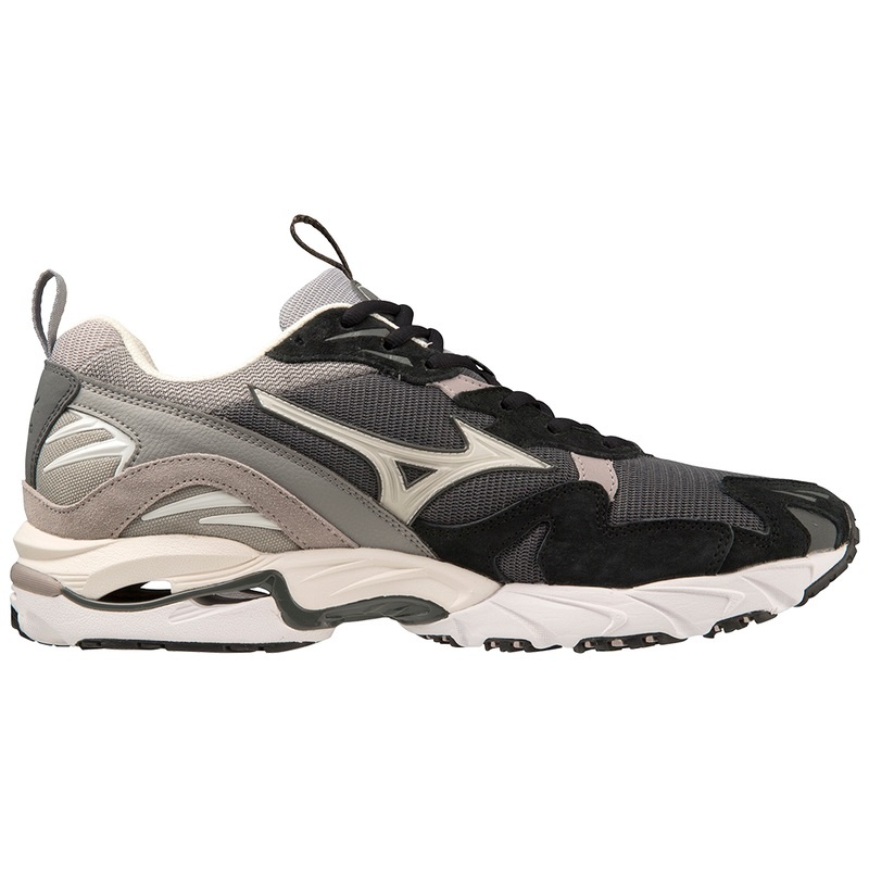 Dark Grey / White / Grey Men's Mizuno Wave Rider 10 Premium Sneakers | BAD801973