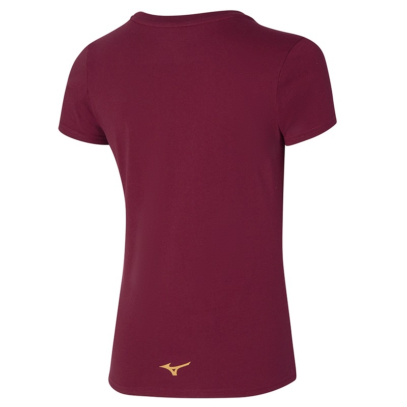 Dark Red Women's Mizuno Athletics Mizuno Tee T Shirts | WBK257193