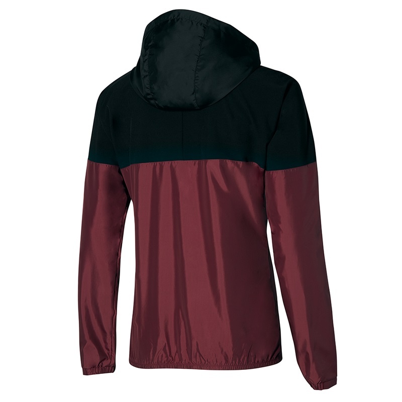 Dark Red Women's Mizuno Hoody Jackets | XHE764583