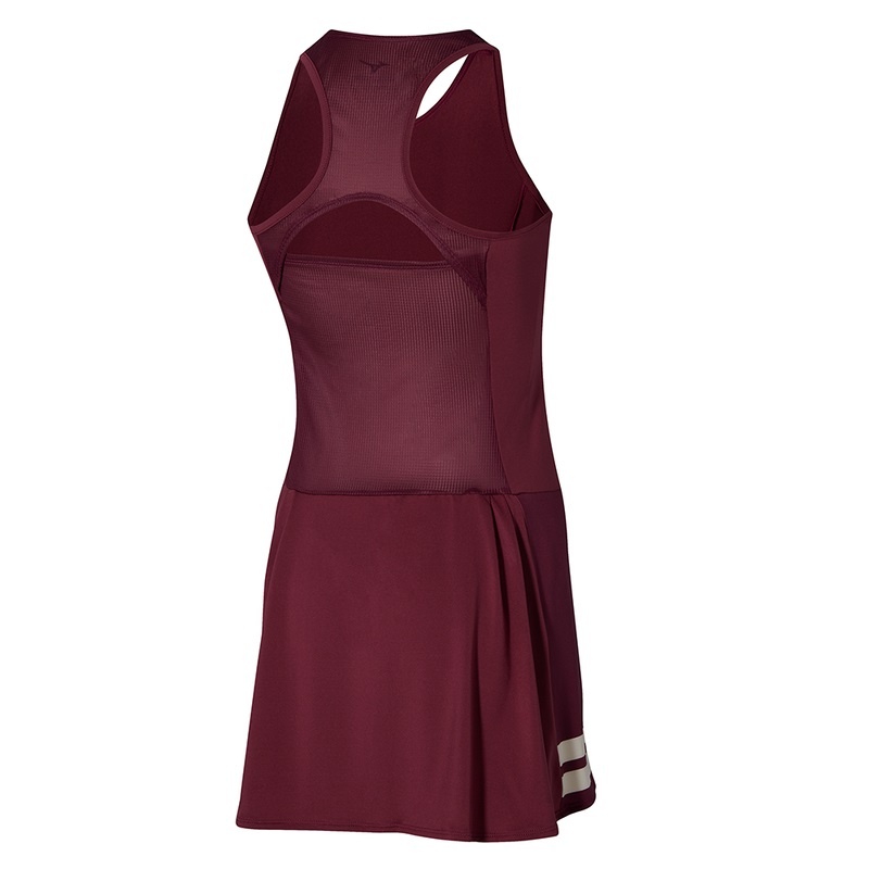 Dark Red Women's Mizuno Printed Dress Dress | LTP436915